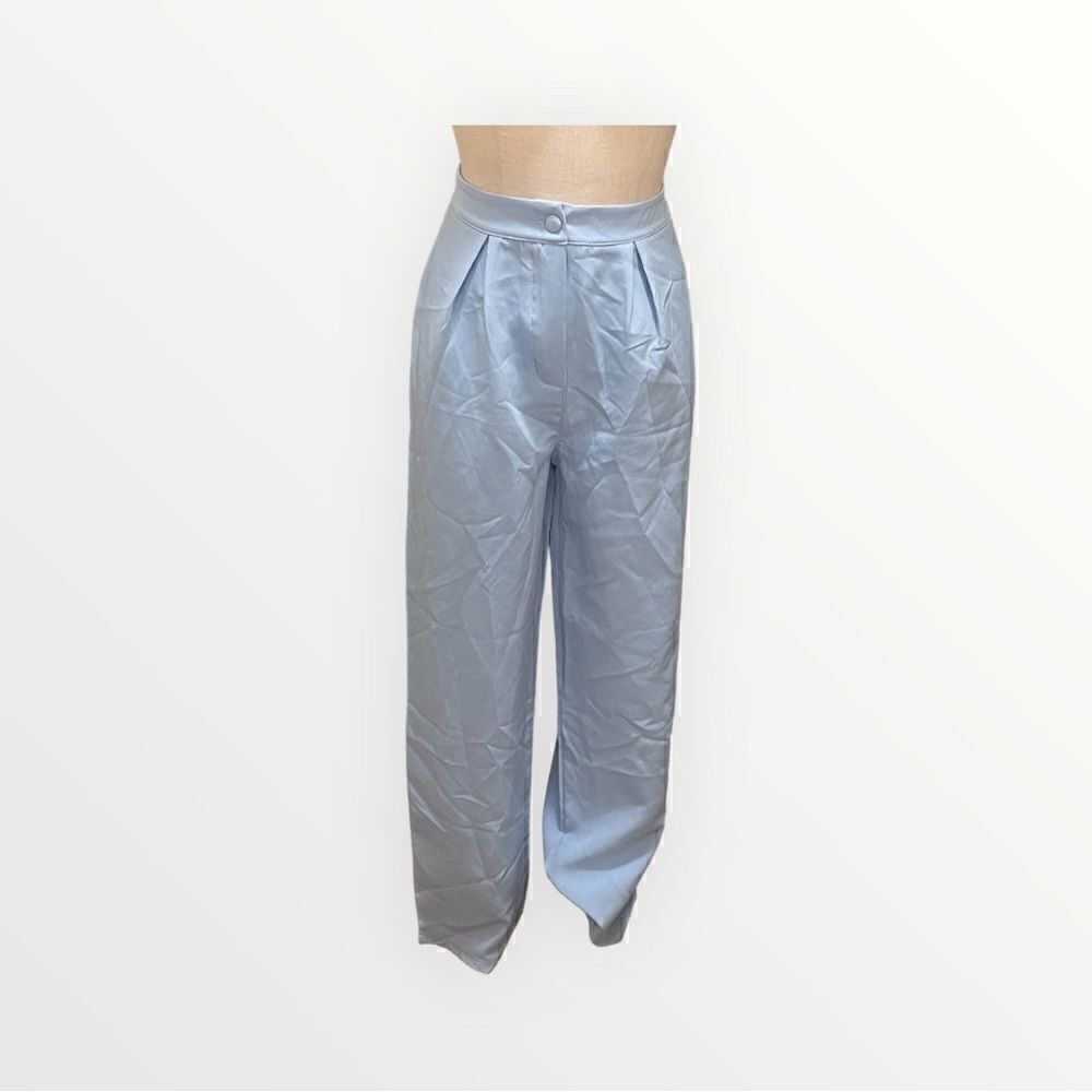 Boohoo Sky Blue Tailored Slacks